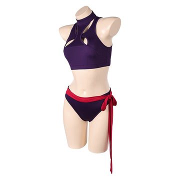 Psylocke Women Purple Swim Tankini Swimsuit Cosplay Costume Outfits Halloween Carnival Suit